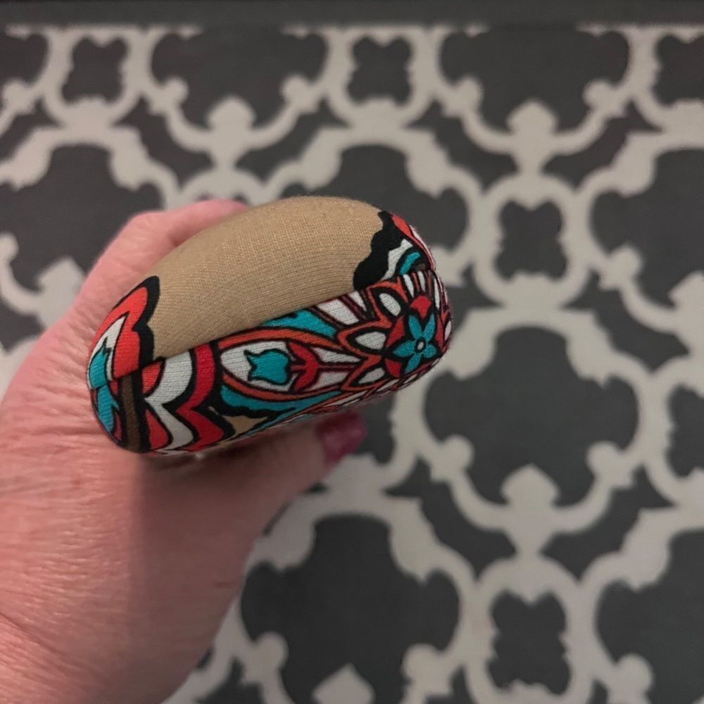 Vera Bradley Glasses Case Floral Brown Blue Red Like NEW - Picture 8 of 8